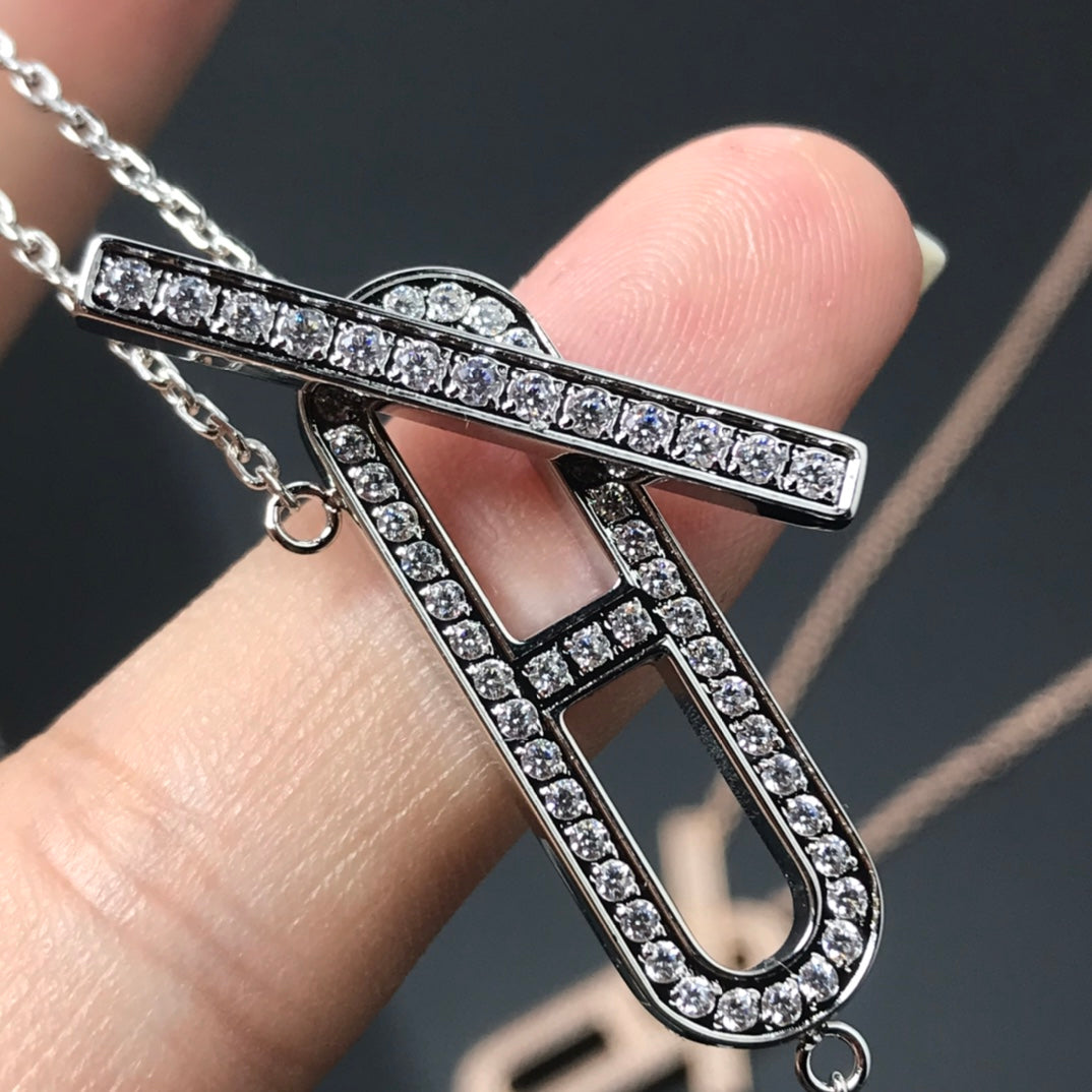 [✨ROSE✨]HM NECKLACE PLATINUM ROSE GOLD DIAMOND