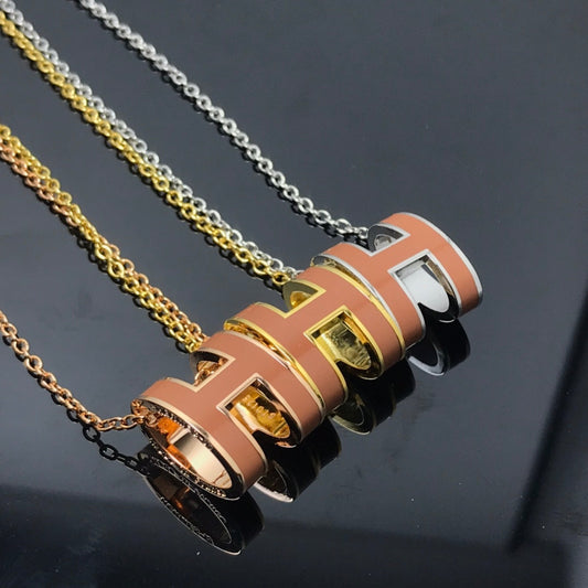[✨ROSE✨]H NECKLACE BROWN