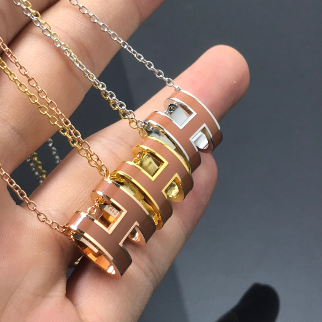 [✨ROSE✨]H NECKLACE BROWN