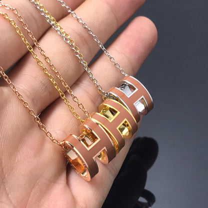 [✨ROSE✨]H NECKLACE BROWN