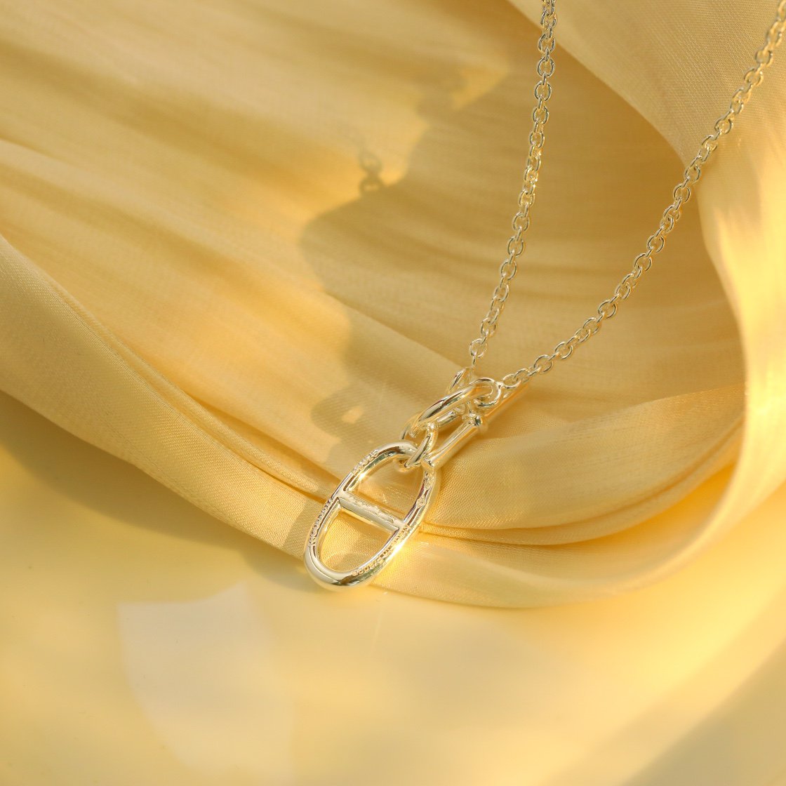 [✨ROSE✨]HM CHAINE D'ANCRE PENDANT NECKLACE STERLING SILVER