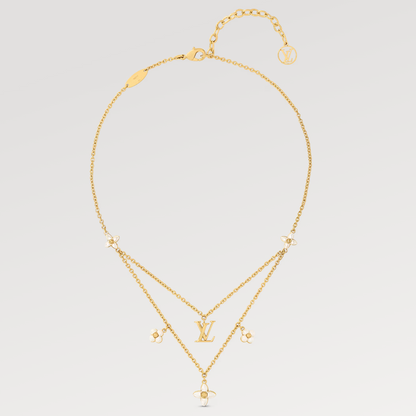 [✨ROSE✨]FLOWERGRAM GOLD MOP DOUBLE ROW NECKLACE