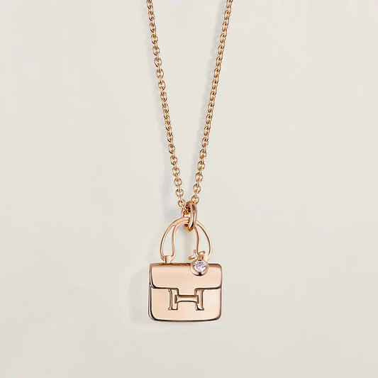 [✨ROSE✨]AMULETTE PEDANT ROSE GOLD NECKLACE