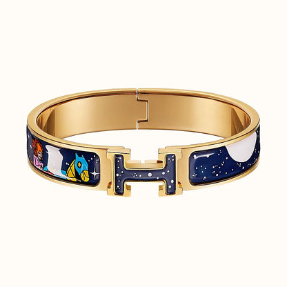 [✨ROSE✨]H STAR AND MOON BRACELET 12MM