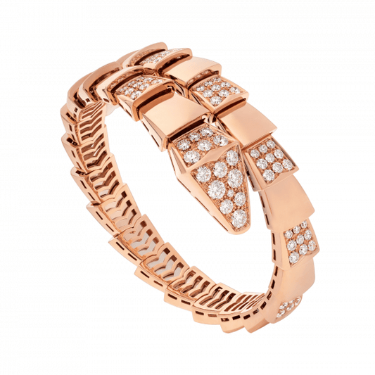[✨ROSE✨]SERPENTI WIDE BRACELET PINK GOLD DIAMOND