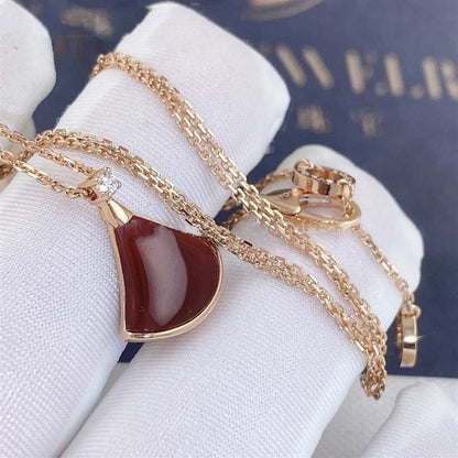 [✨ROSE✨]DREAM NECKLACE CARNELIAN 1 DIAMOND