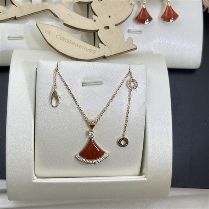 [✨ROSE✨]DREAM NECKLACE CARNELIAN DIAMOND