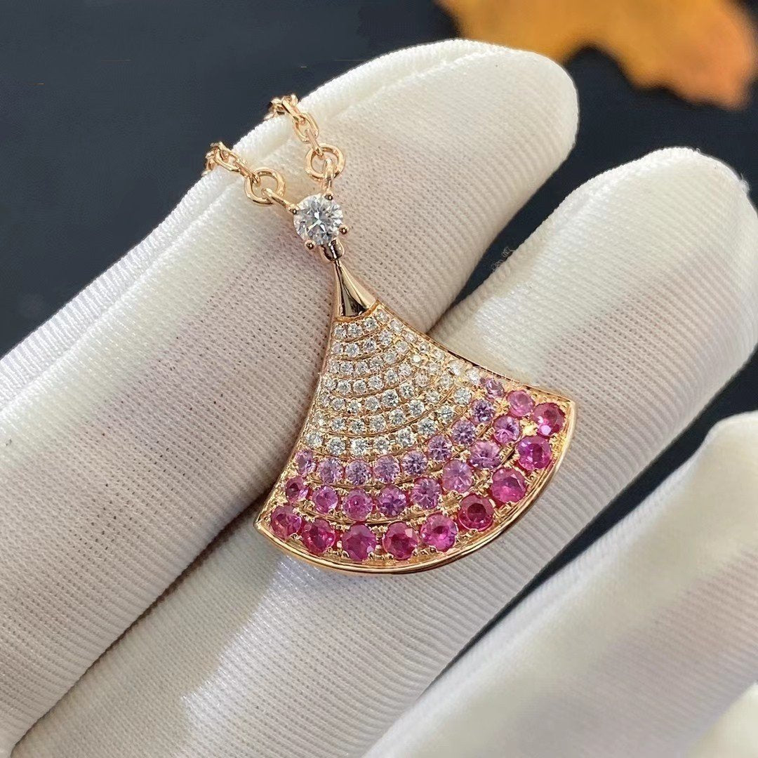 [✨ROSE✨]DREAM NECKLACE PINK GOLD PINK DIAMOND