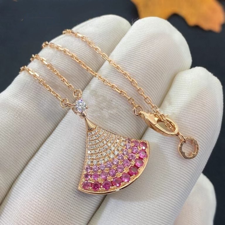 [✨ROSE✨]DREAM NECKLACE PINK GOLD PINK DIAMOND