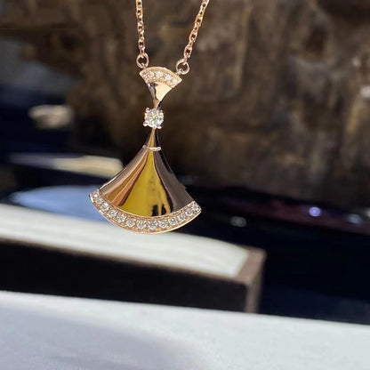 [✨ROSE✨]DREAM NECKLACE PINK GOLD DIAMOND