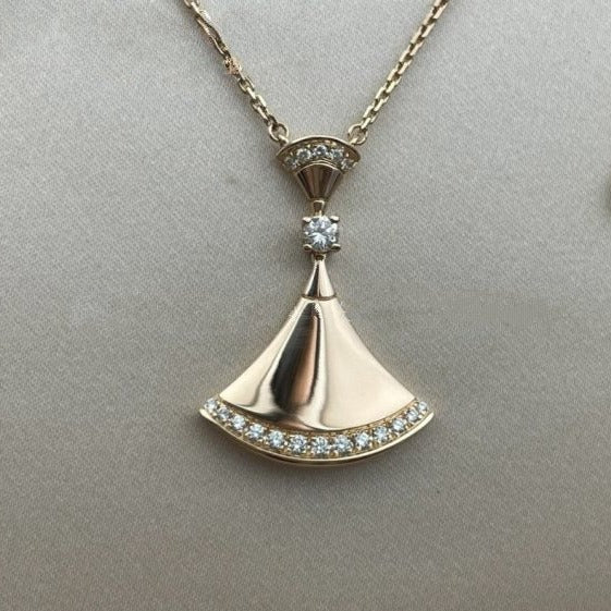 [✨ROSE✨]DREAM NECKLACE PINK GOLD DIAMOND