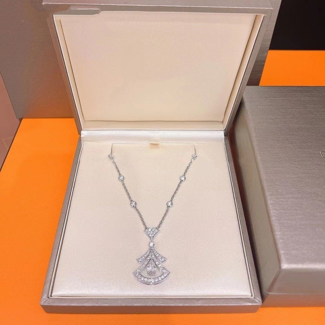 [✨ROSE✨]DREAM NECKLACE WHITE DIAMOND SILVER