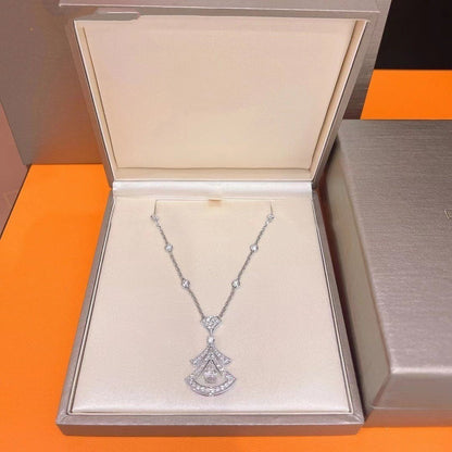 [✨ROSE✨]DREAM NECKLACE WHITE DIAMOND SILVER