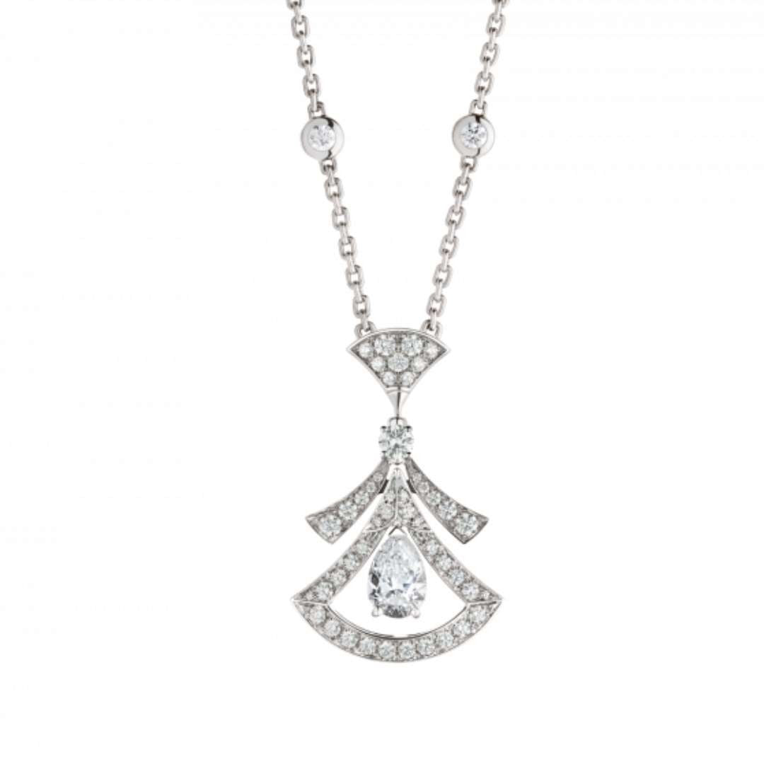 [✨ROSE✨]DREAM NECKLACE WHITE DIAMOND SILVER