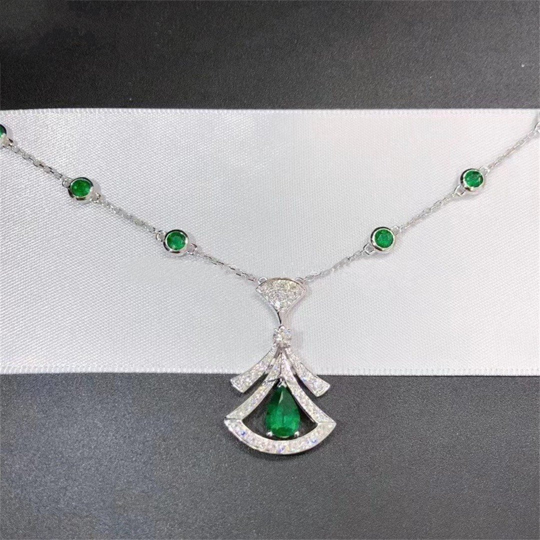 [✨ROSE✨]DREAM NECKLACE MALACHITE DIAMOND SILVER