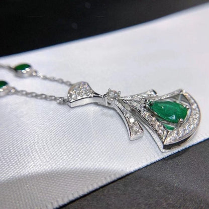 [✨ROSE✨]DREAM NECKLACE MALACHITE DIAMOND SILVER