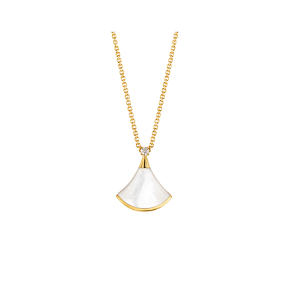 [✨ROSE✨]DREAM NECKLACE WHITE MOP GOLD 1 DIAMOND