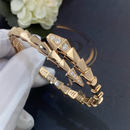 [✨ROSE✨]SERPENTI BRACELET DIAMONDS PINK GOLD