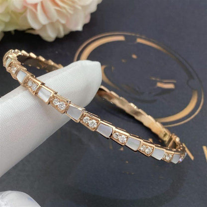 [✨ROSE✨]SERPENTI BRACELET PINK GOLD MOP DIAMOND