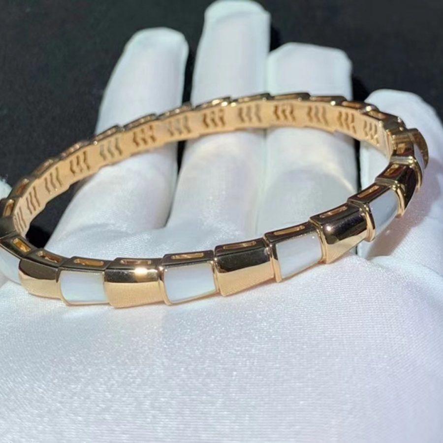 [✨ROSE✨]SERPENTI BRACELET PINK GOLD MOP