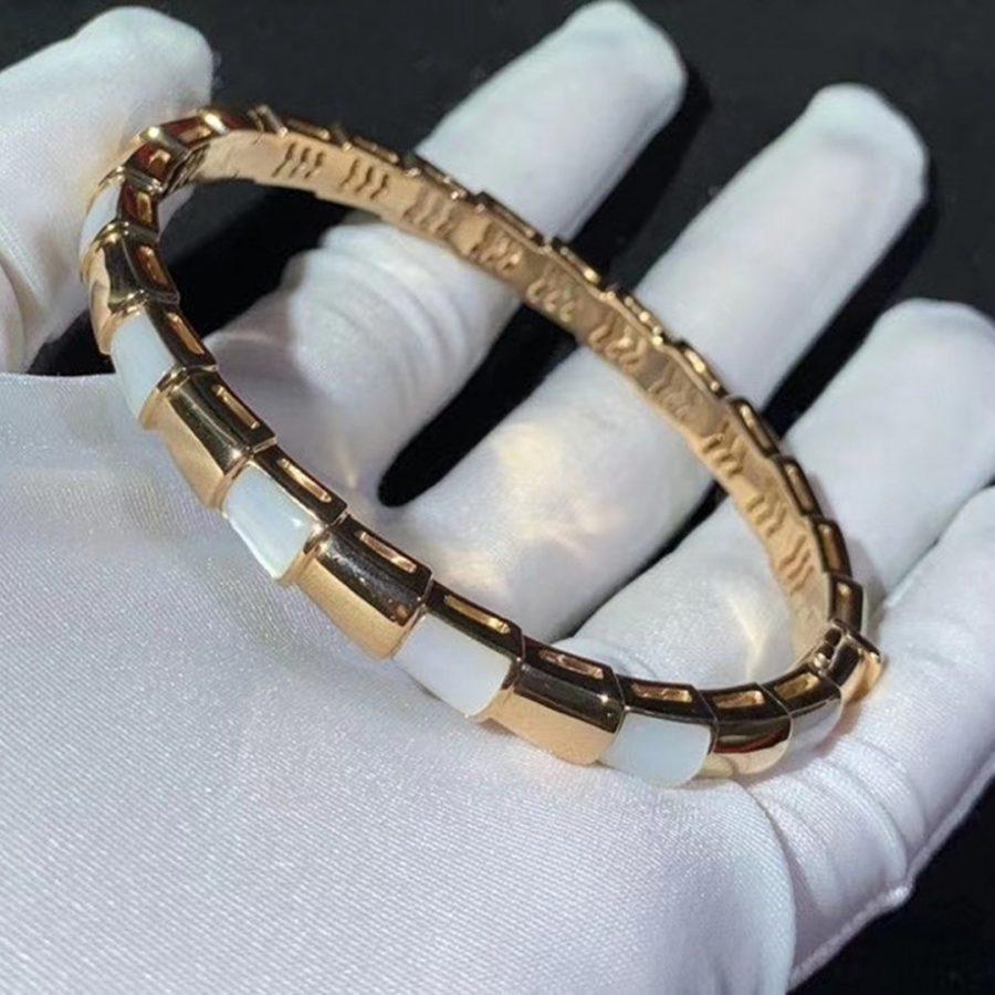 [✨ROSE✨]SERPENTI BRACELET PINK GOLD MOP