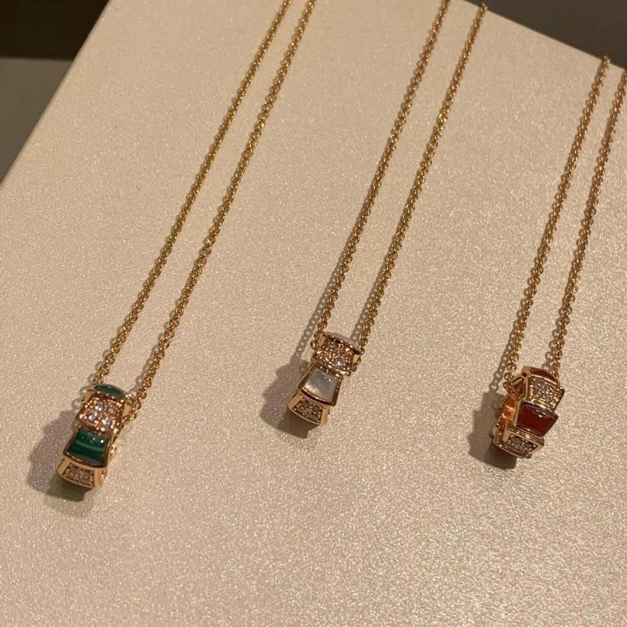[✨ROSE✨]SERPENTI PEDANT DIAMOND NECKLACE