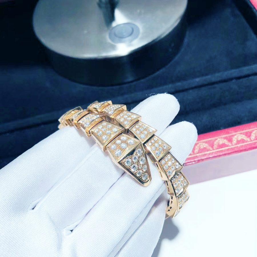 [✨ROSE✨]SERPENTI BRACELET 8MM PINK GOLD DIAMOND