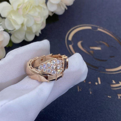 [✨ROSE✨]SERPENTI RING PINK GOLD DIAMOND