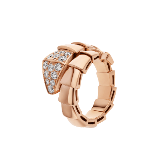 [✨ROSE✨]SERPENTI RING PINK GOLD DIAMOND