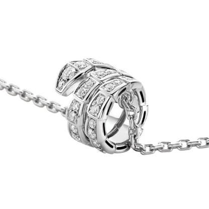 [✨ROSE✨]SERPENTI  NECKLACE DOUBLE RING DIAMOND