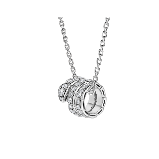 [✨ROSE✨]SERPENTI  NECKLACE DOUBLE RING DIAMOND