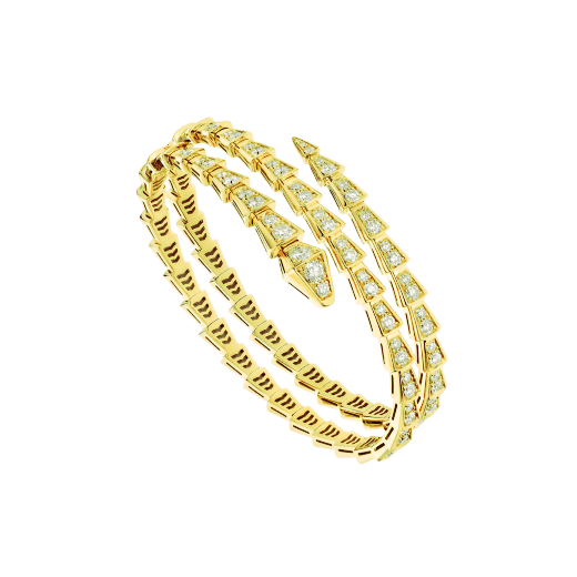 [✨ROSE✨]SERPENTI BRACELET GOLD DIAMOND DOUBLE ROW