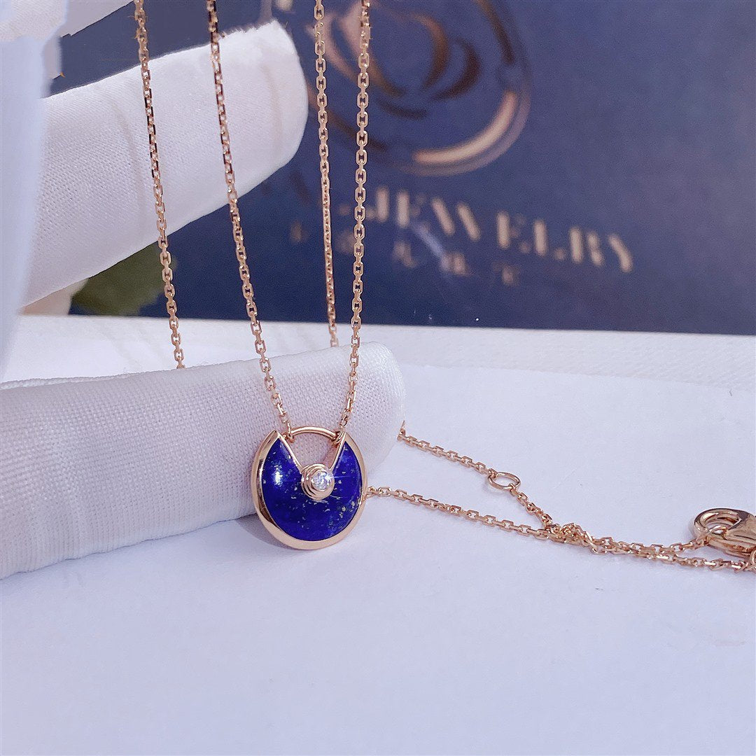 [✨ROSE✨]AMULETTE ROSE GOLD AGATE NECKLACE