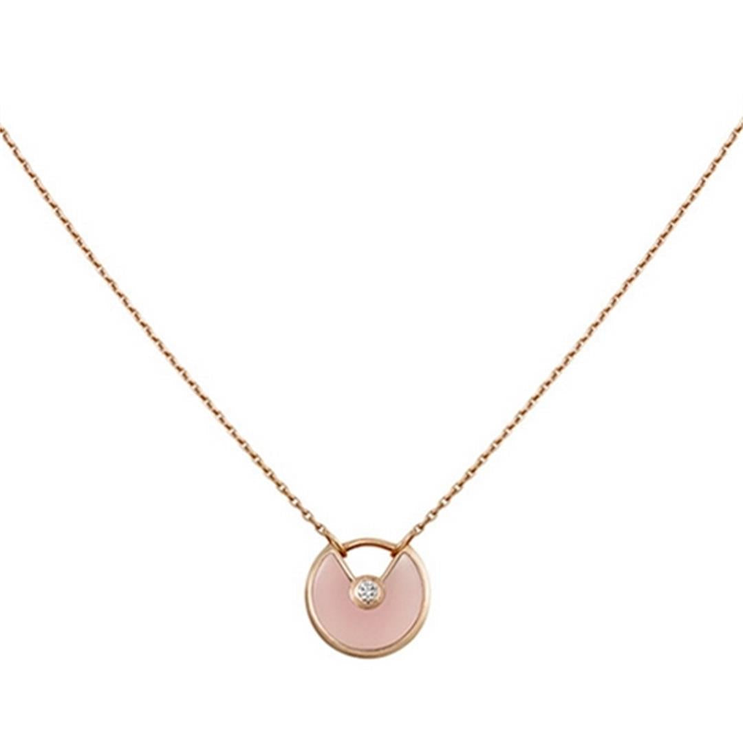 [✨ROSE✨]AMULETTE ROSE GOLD PINK MOP NECKLACE
