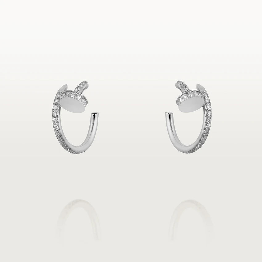 [✨ROSE✨]JUSTE EARRINGS 12.75MM SILVER DIAMOND
