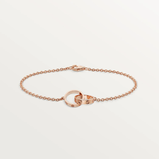 [✨ROSE✨]LOVE BRACELET DOUBLE RING