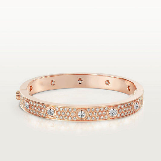 [✨ROSE✨]LOVE BRACELET 6.1MM DIAMOND-PAVED 10 BIG DIAMONDS