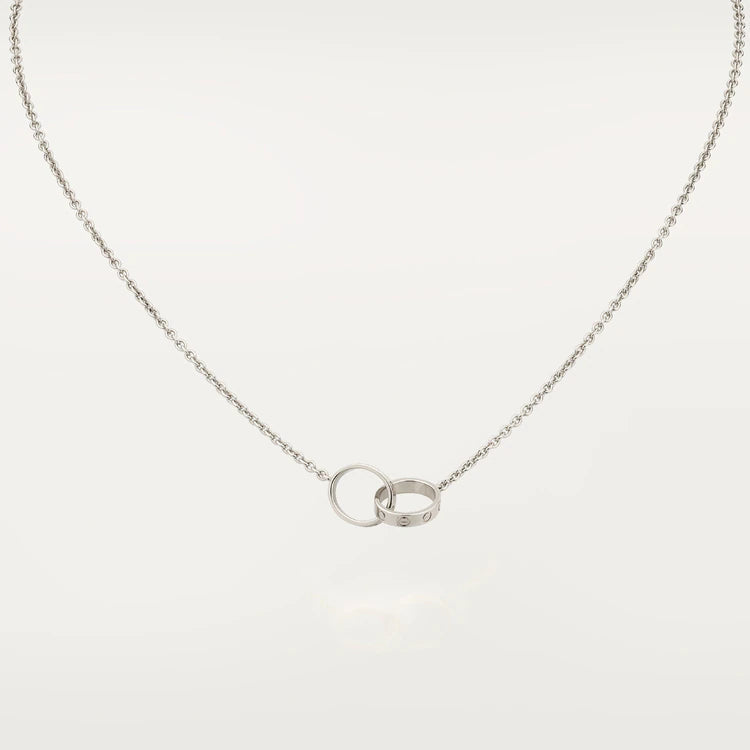 [✨ROSE✨]LOVE NECKLACE PINK GOLD AND SILVER