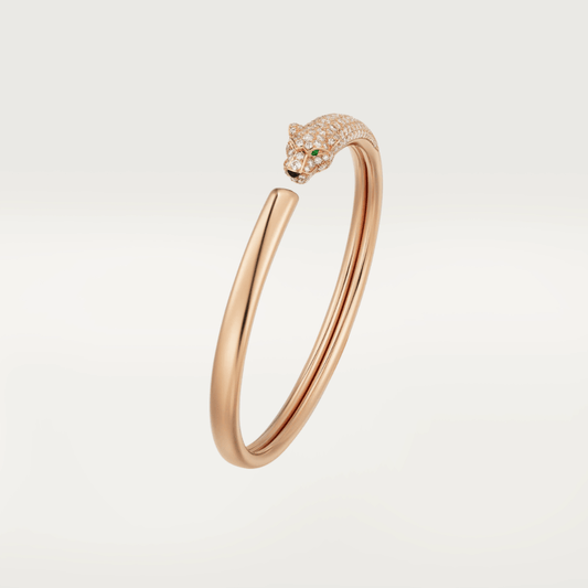[✨ROSE✨]PANTHERE ROSE GOLD DIAMOND OPEN BRACELET