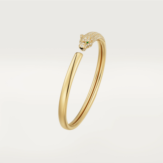 [✨ROSE✨]PANTHERE GOLD DIAMOND OPEN BRACELET
