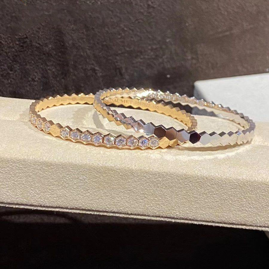 [✨ROSE✨]BEE LOVE GOLD BRACELET FULL DIAMOND