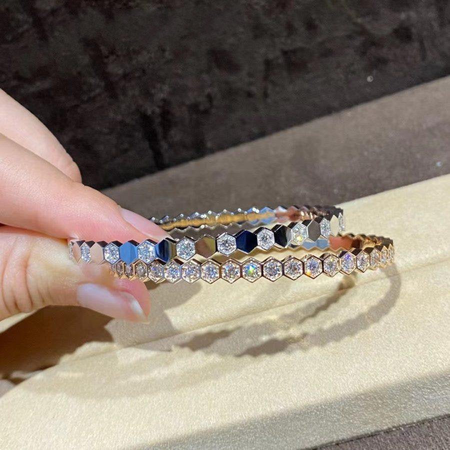 [✨ROSE✨]BEE LOVE GOLD BRACELET FULL DIAMOND