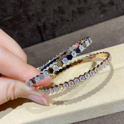 [✨ROSE✨]BEE LOVE GOLD BRACELET FULL DIAMOND
