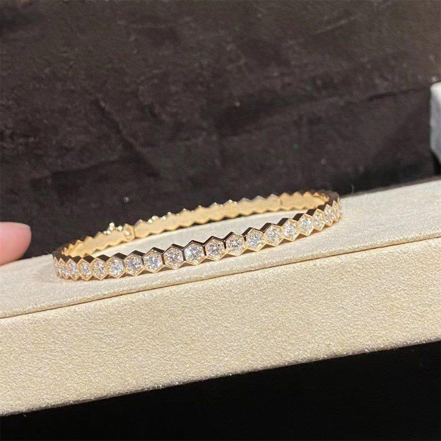 [✨ROSE✨]BEE LOVE GOLD BRACELET FULL DIAMOND