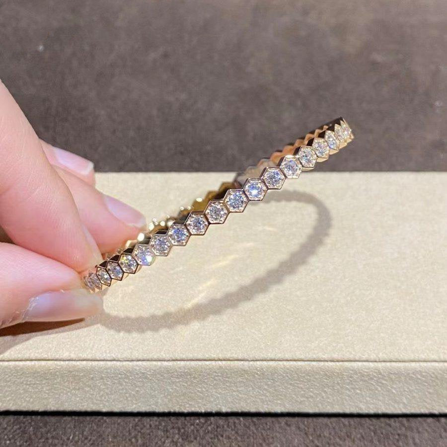 [✨ROSE✨]BEE LOVE GOLD BRACELET FULL DIAMOND