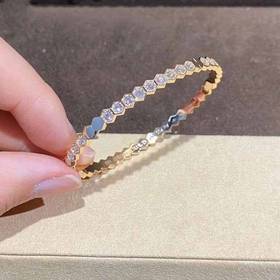 [✨ROSE✨]BEE LOVE GOLD BRACELET FULL DIAMOND