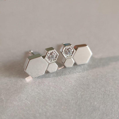 [✨ROSE✨]BEE LOVE SILVER DIAMOND EARRINGS