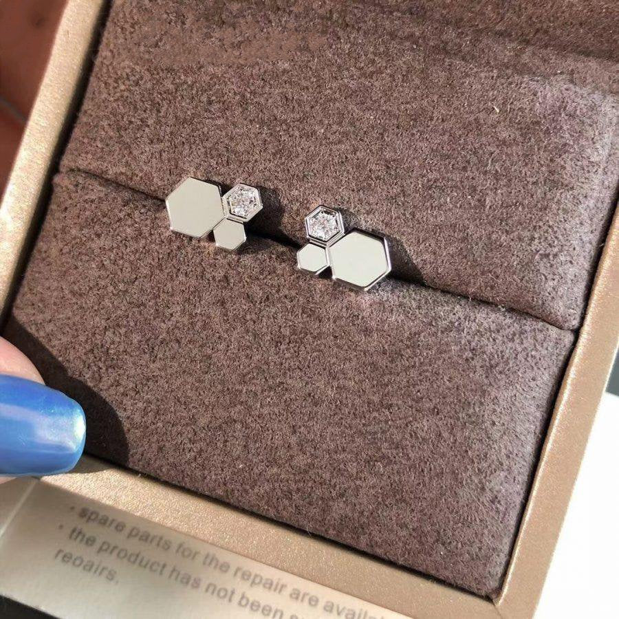 [✨ROSE✨]BEE LOVE SILVER DIAMOND EARRINGS
