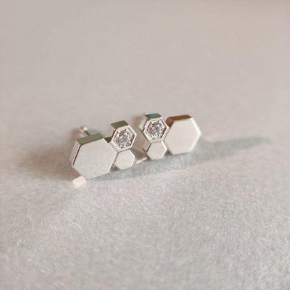 [✨ROSE✨]BEE LOVE SILVER DIAMOND EARRINGS