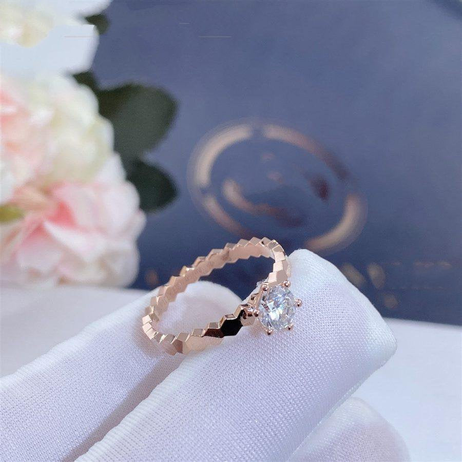 [✨ROSE✨]BEE LOVE RING PINK GOLD 1 DIAMOND